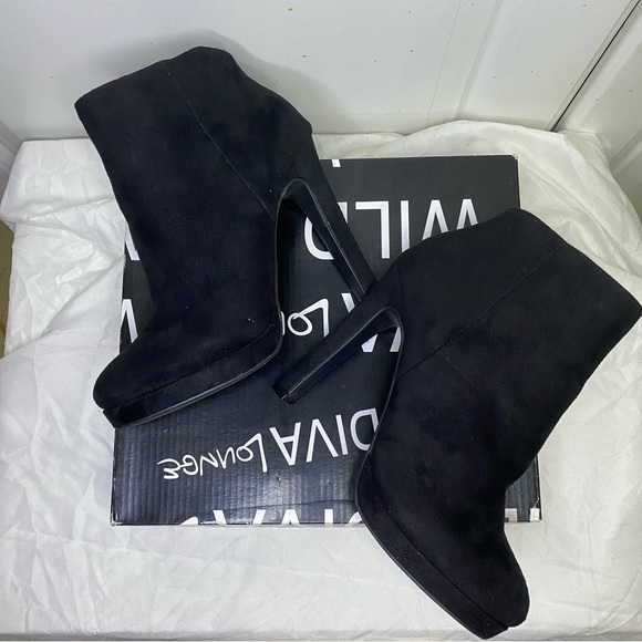 Wild Diva Faux Suede Ankle Heel Boots - Picture 6 of 11